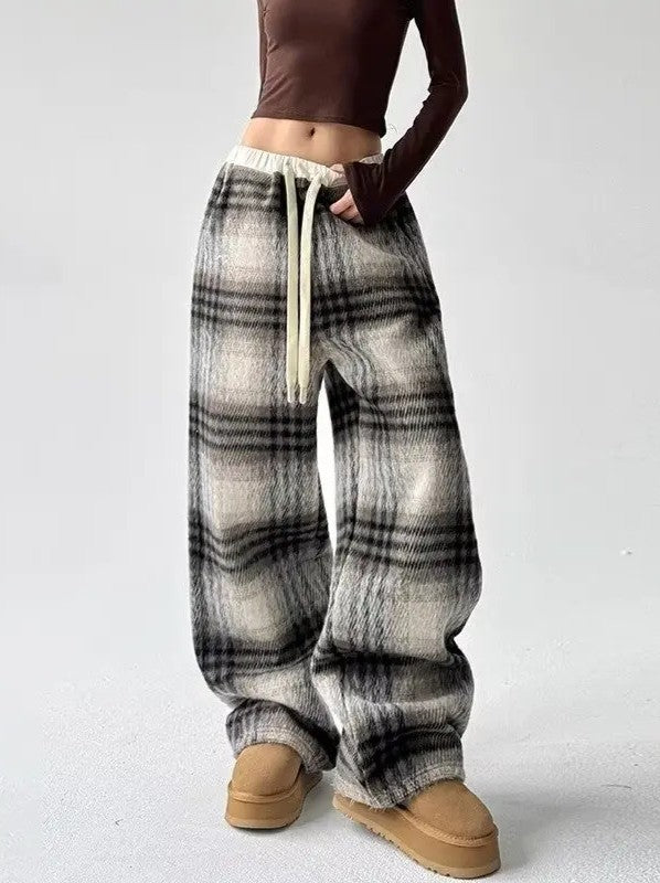 Comfortable Checked Athletic Pants