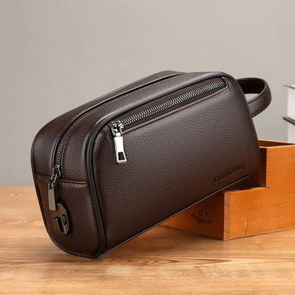 Classic Textured Zip Pouch Bag