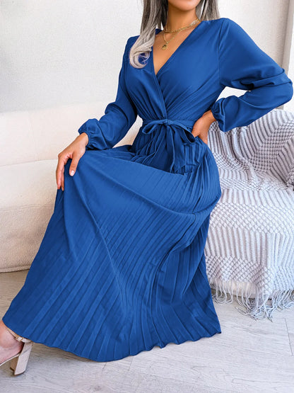 Women's Deep V-Neck Long Dress