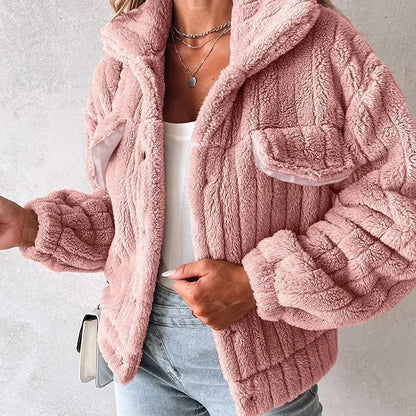 Quilted Faux Fur Denim Jacket