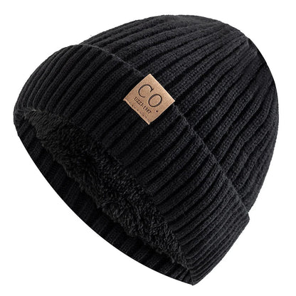 Warm Ribbed Fleece Lined Beanie Hat