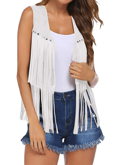 Classic Fringed Leather Waistcoat