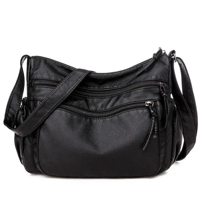 Faux Leather Small Cross Body Handbag - Nocini
