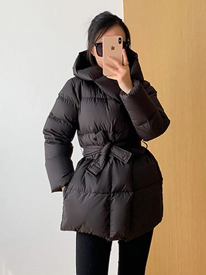 Ladies Cozy Down Filled Parka Coat