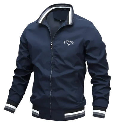 Relaxed Fit Zip Up Golf Jacket - Olytrend