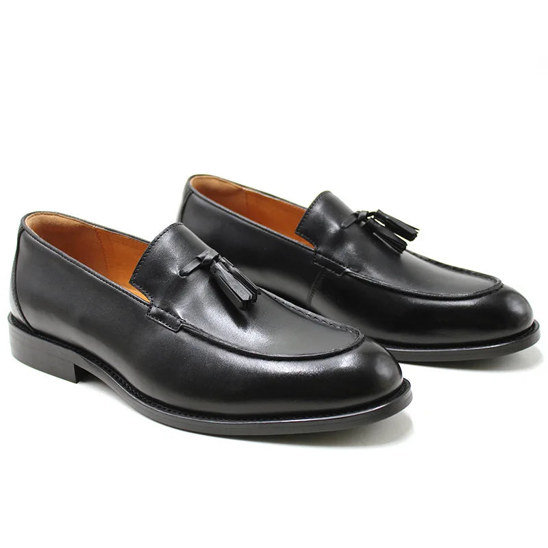 Classic Genuine Leather Slip On Shoes