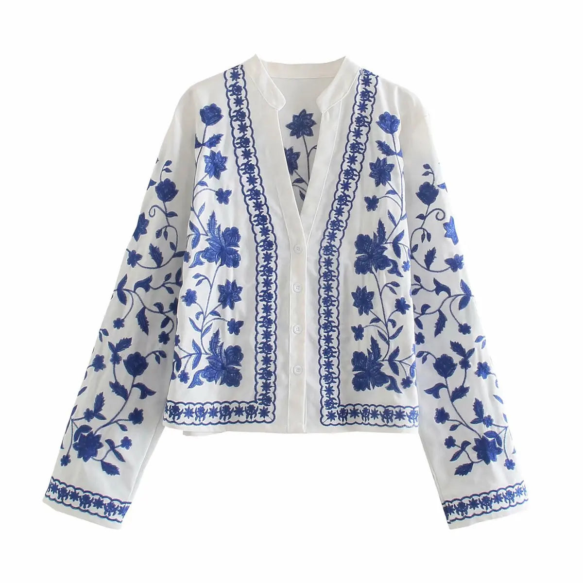 Casual Floral Open Front Cardigan