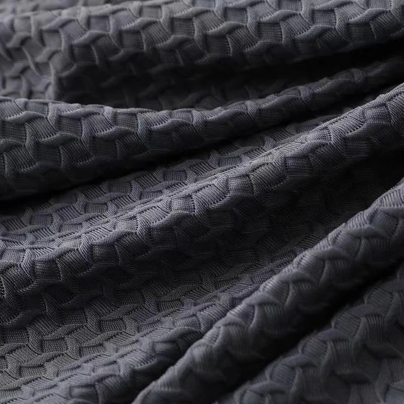 Textured Grid Pattern Shirt