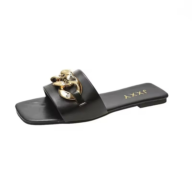 Metal Link Ballet Flats