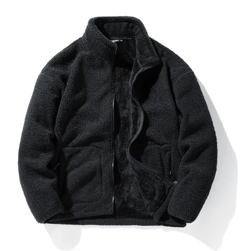 Casual Full Zip Men's Hip Length Jacket - Warm & Practical