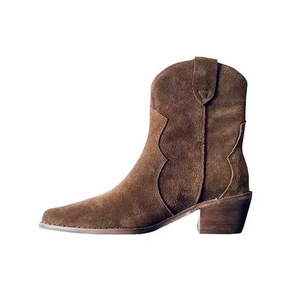 Elegant Leather Cowboy Boots for Women - Nocini