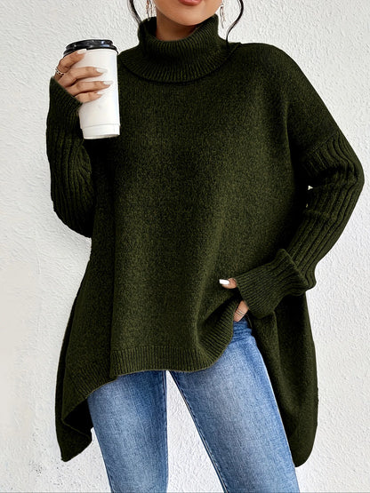 Large Crew Neck Knit Sweater