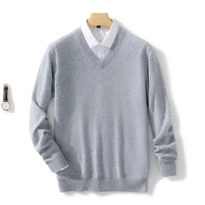 Casual Men's V-Neck Pullover Sweater