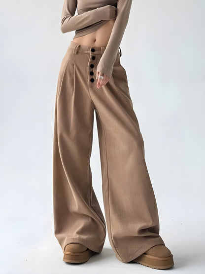 Wide Leg Corduroy Pants - Nocini