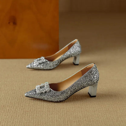 Sparkly High Heels for Evening Wear