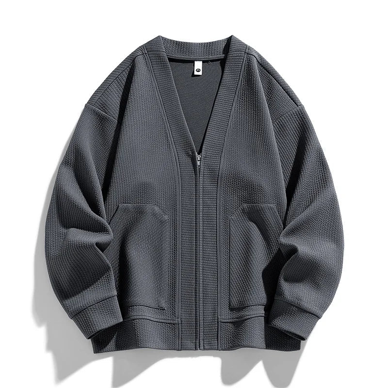Casual Fit Zip Up Sweater