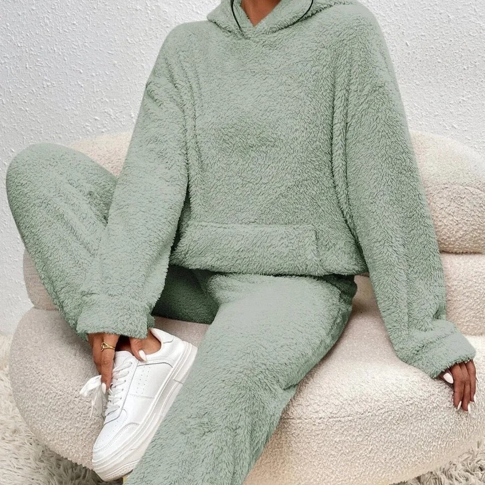 Soft Plush Hooded Onesie Loungewear for Relaxation