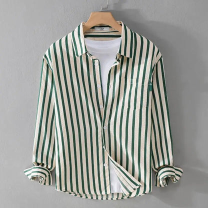 Casual Loose Fit Striped Shirt