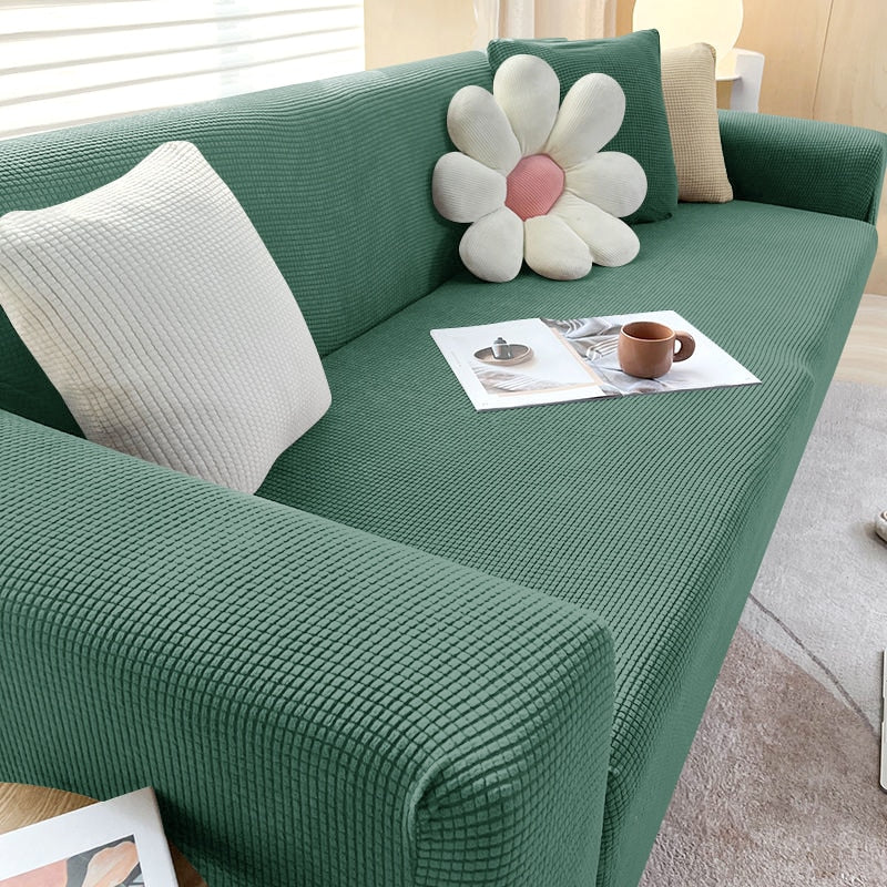 Fitted Elastic Couch Slipcover Anti-Slip Furniture Protector