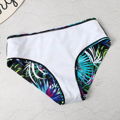 Floral High Waisted Women's Swimsuit Bikini