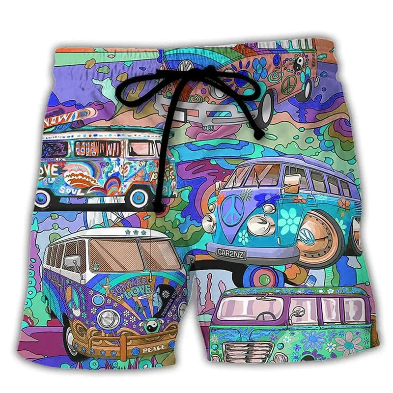 Men's Quick Dry Beach Shorts – Comfort Fit – Elastic Waist