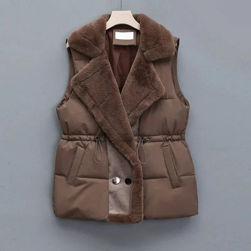 Warm Padded Waterfall Vest for Women - Nocini