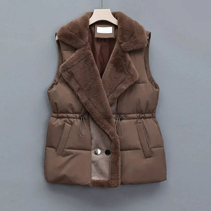 Warm Padded Waterfall Vest for Women - Nocini