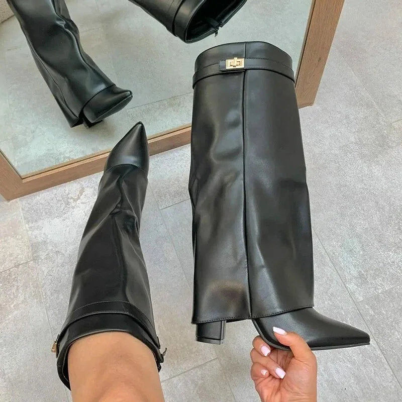 Fashionable Women's High Heel Knee Boots