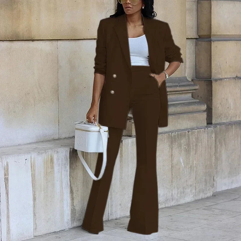 Lauren | Chic Formal Suit Set with Tailored Long Blazer for Women Caliboot