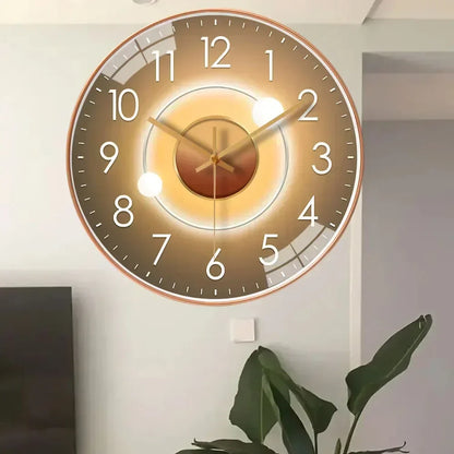 Modern Glass and Metal Wall Clock