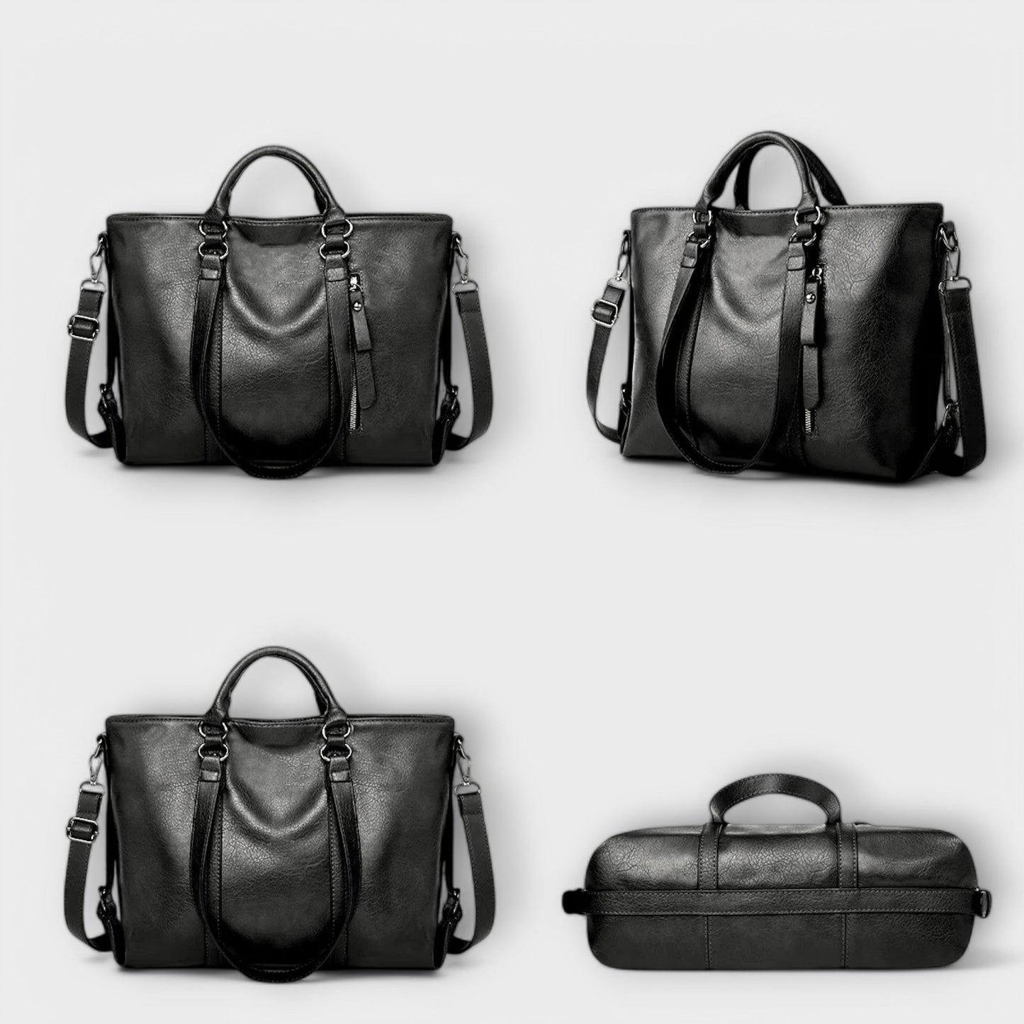 Spacious Genuine Leather Tote Bag