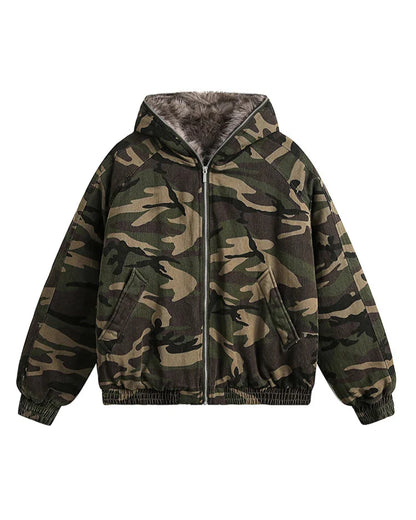 Warm Camouflage Insulated Coat