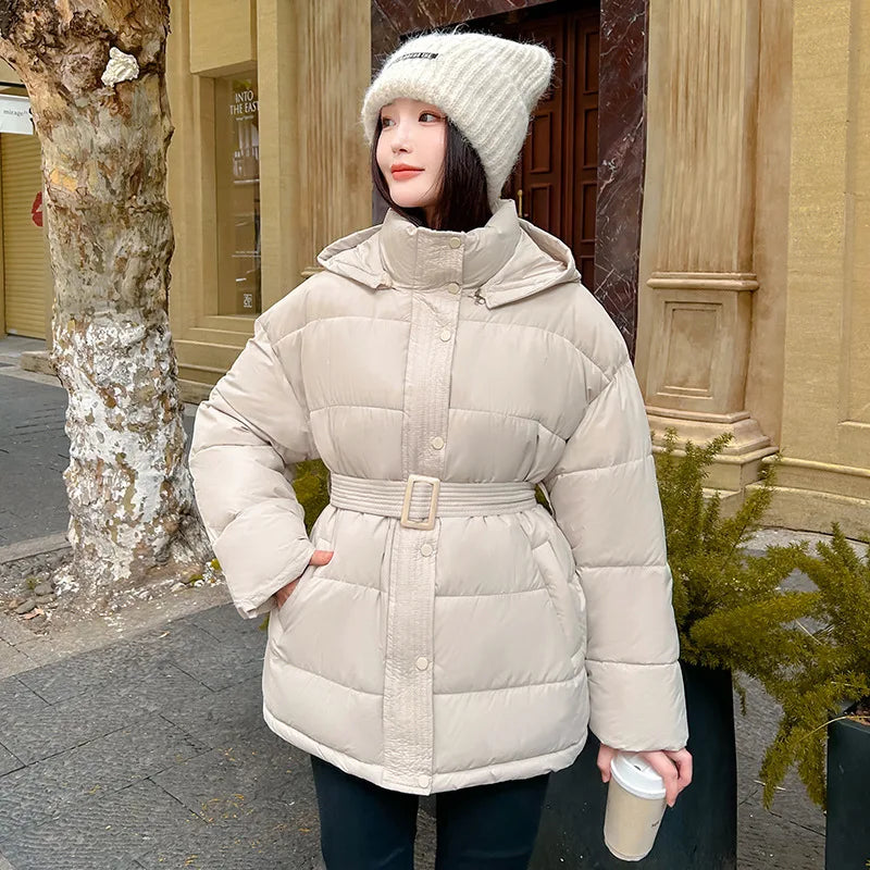 Stylish Women's Hooded Puffer Coat