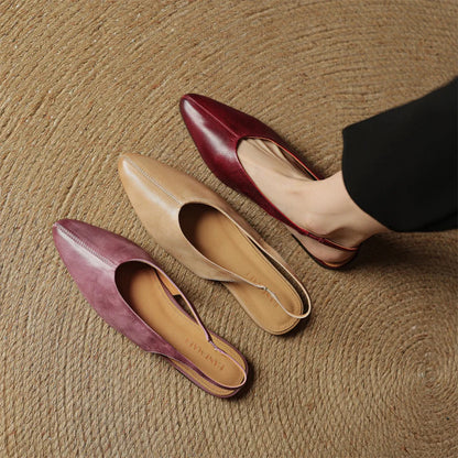 Elegant Pointy Toe Slip On Flats