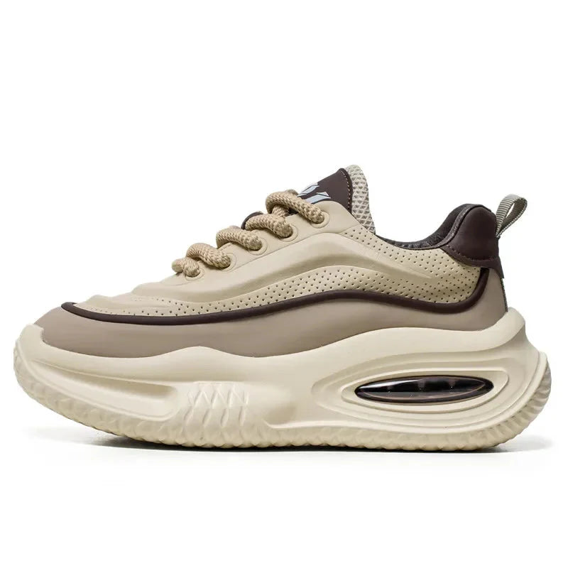 Thick Sole Mens Sneakers - Cushioned Comfortable Shoes