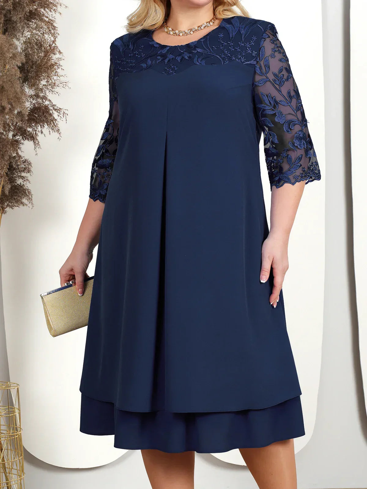 Elegant Floral Maxi Dress for Women Plus Size - Nocini