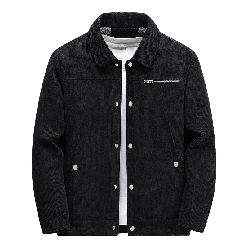 Textured Cotton Button Jacket