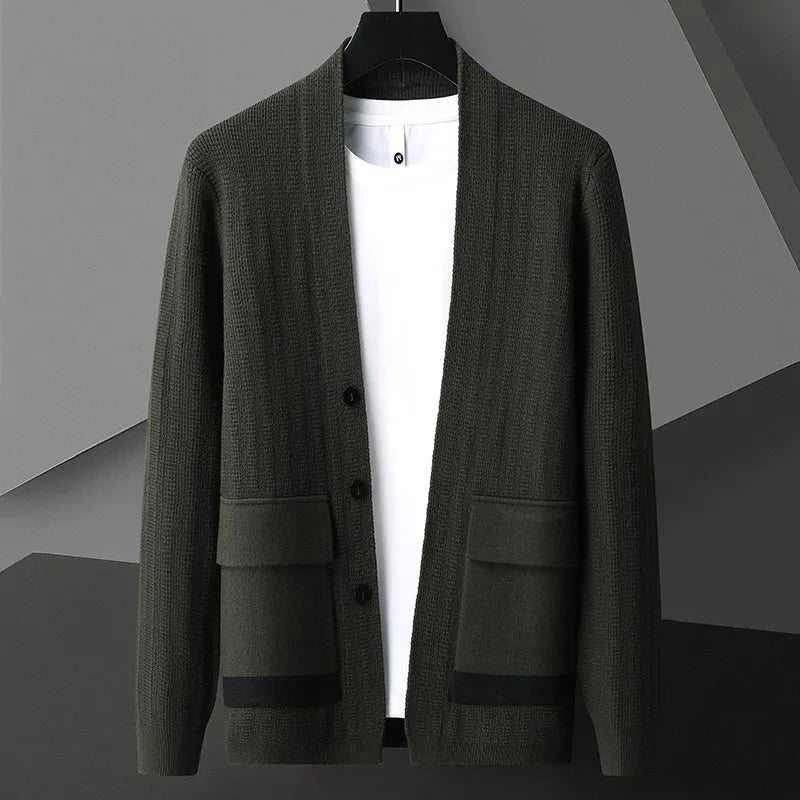 Casual Striped Open Front Cardigan