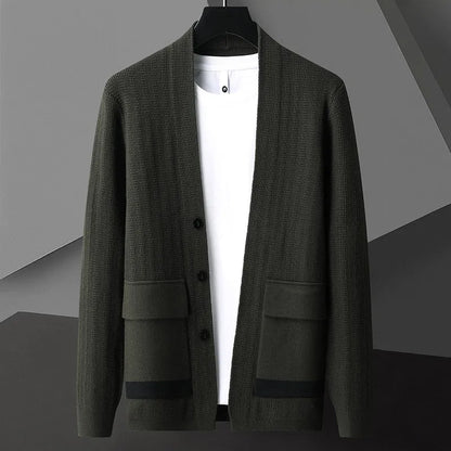 Casual Striped Open Front Cardigan