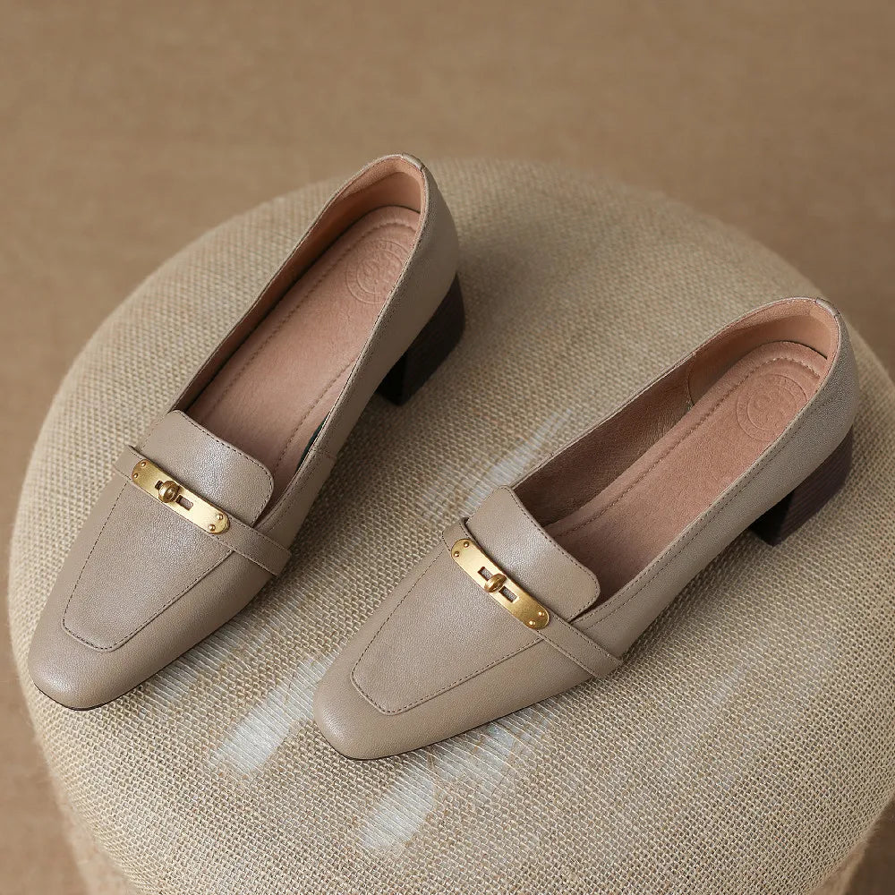 Aveline Genuine Leather Heels Caliboot
