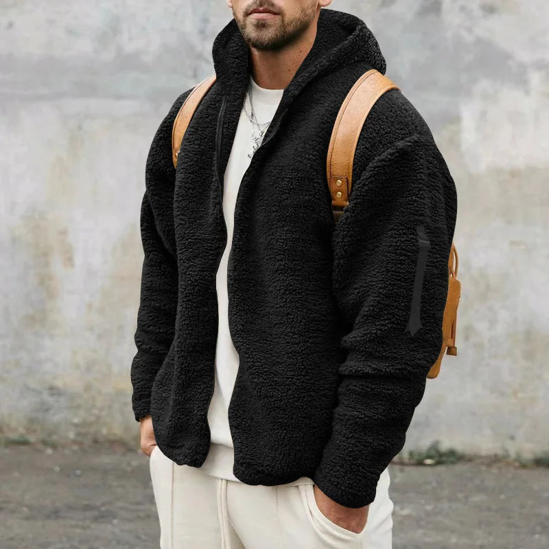 Cozy Men's Fleece Zip Up Hoodie