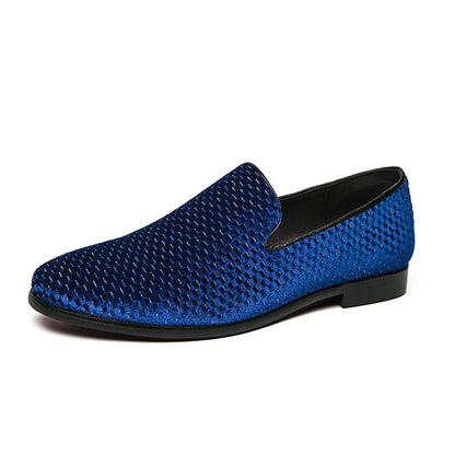 Luxury Patterned Men's Slip-On Loafers
