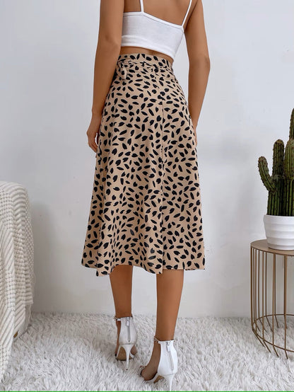 Elegant Knee Length Wrap Skirt
