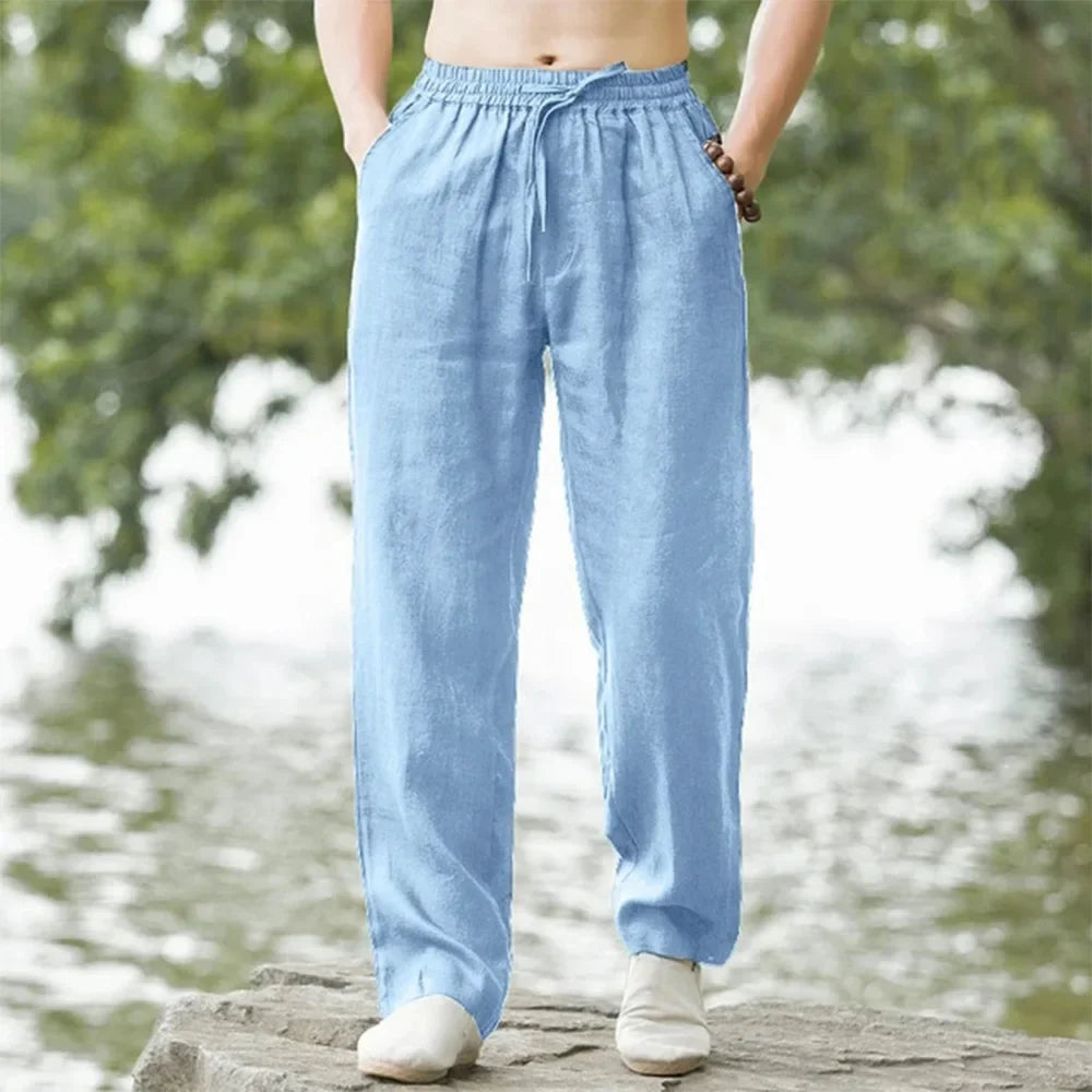 Comfortable Men's Lightweight Pants Elastic Waist - Nocini