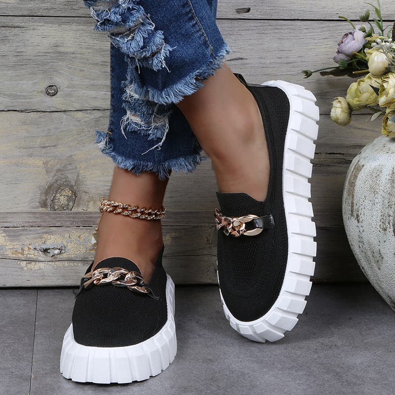 Comfortable Women's Slip On Platform Loafers