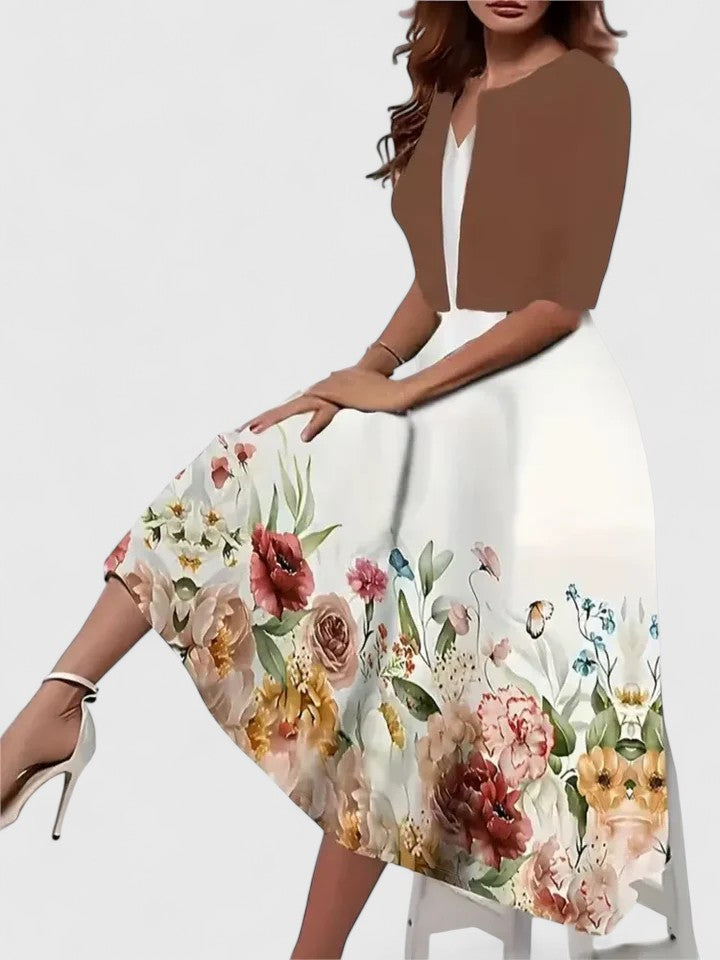 Chantal | Chic Knee Length Dress - Olytrend