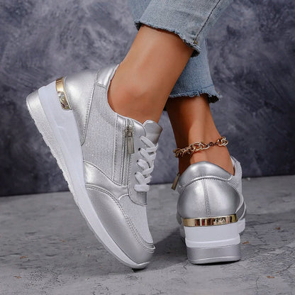 Green Low Top Lace Sneakers