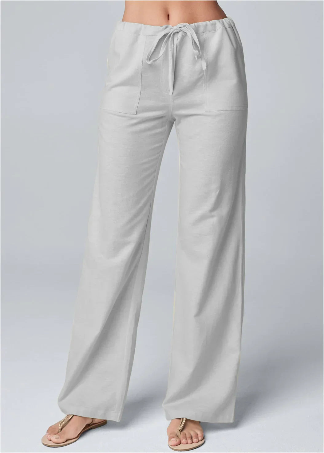 Loose Fit High Waisted Women's Trousers in Soft Cotton