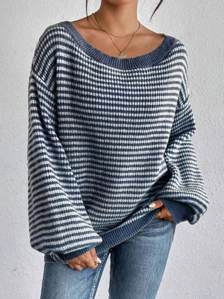 Relaxed Fit Long Sleeve Sweater - Nocini