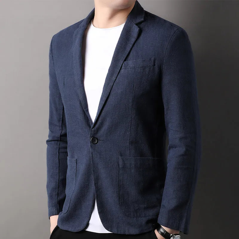 Slim Fit Men's Single Button Blazer
